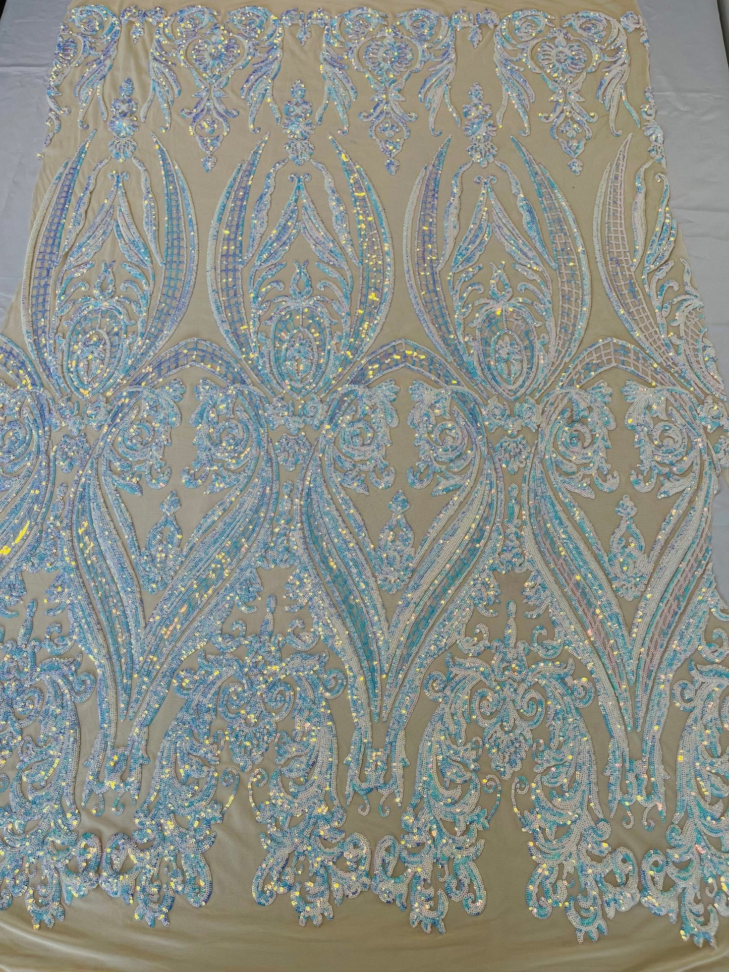 Big Sequin Damask Fabric 54” Wide| New Creations Fabric & Foam Inc. - New Creations Fabric & Foam Inc