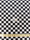 Black White 1 inch Square Checkered Print Poly Cotton Fabric 58"/59" Wide Sold by The Yard - New Creations Fabric & Foam Inc