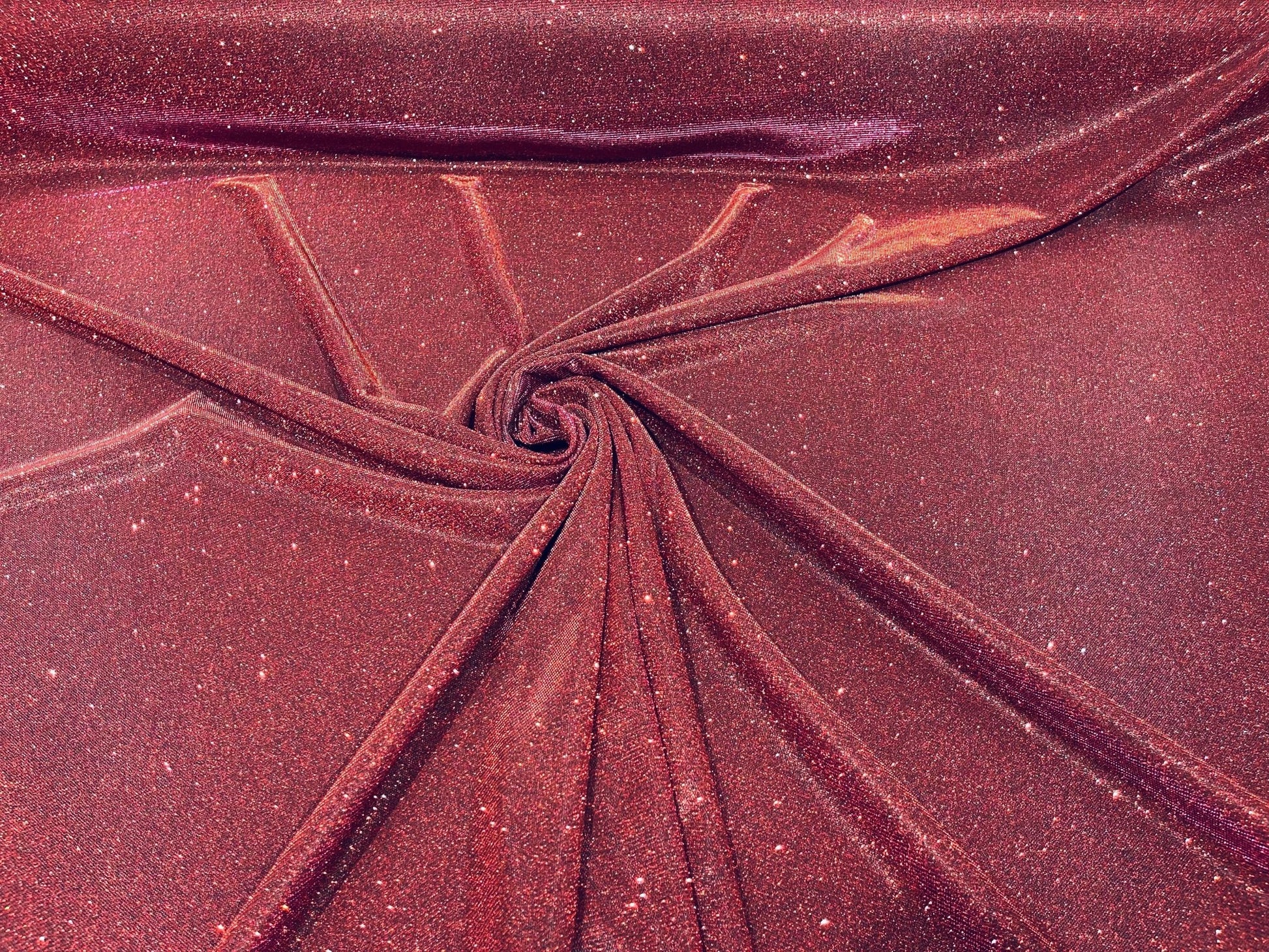 Burgundy 58/60" Wide Full Glitter Covered Shimmer Fabric By The Yard - New Creations Fabric & Foam Inc