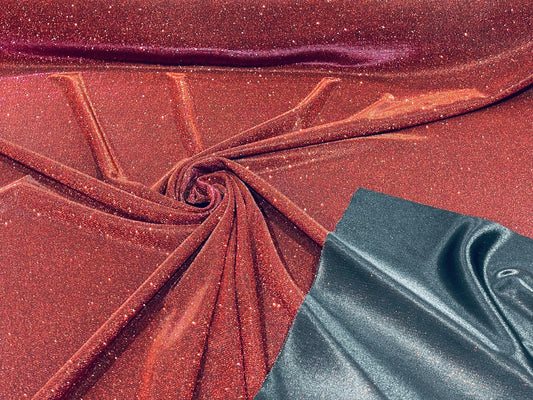 Burgundy 58/60" Wide Full Glitter Covered Shimmer Fabric By The Yard - New Creations Fabric & Foam Inc