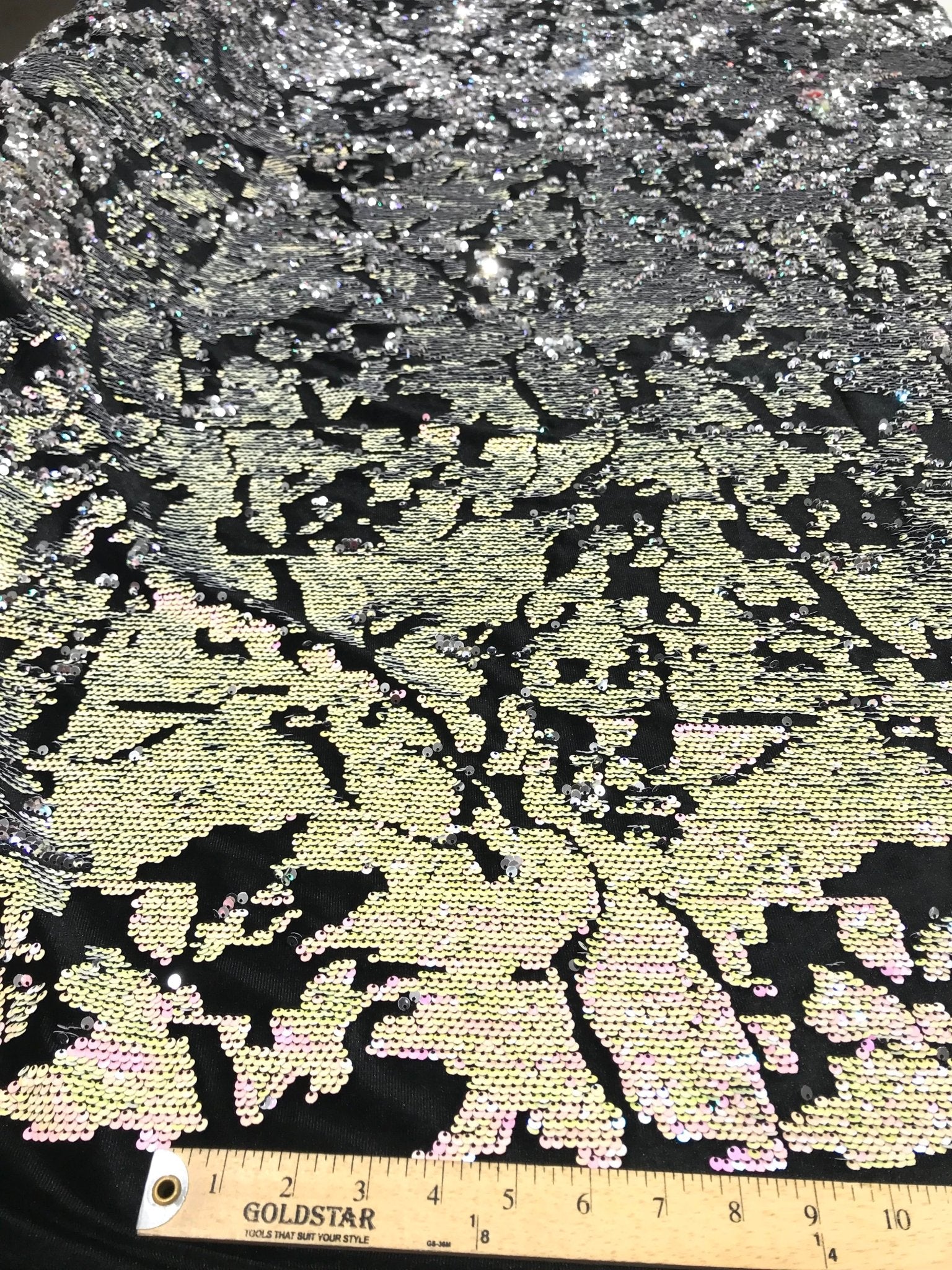 Camo Sequin Stretch Velvet 54" Wide| New Creations Fabric & Foam Inc. - New Creations Fabric & Foam Inc