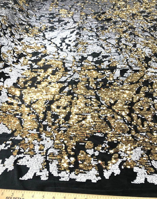 Camo Sequin Stretch Velvet 54" Wide| New Creations Fabric & Foam Inc. - New Creations Fabric & Foam Inc