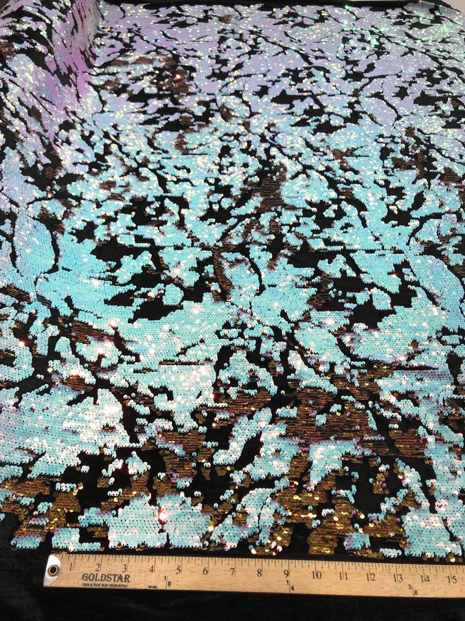 Camo Sequin Stretch Velvet 54" Wide| New Creations Fabric & Foam Inc. - New Creations Fabric & Foam Inc