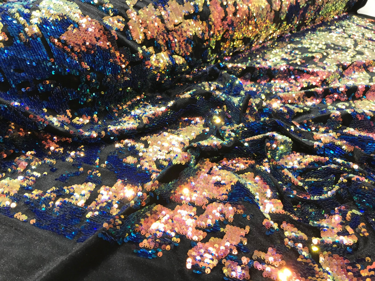Camo Sequin Stretch Velvet 54" Wide| New Creations Fabric & Foam Inc. - New Creations Fabric & Foam Inc