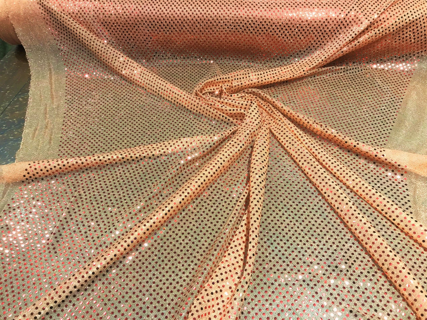 CONFETTI SEQUIN KNIT DOT (by the yard) - New Creations Fabric & Foam Inc