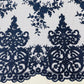 Elegant flower damask flat lace embroidery on a mesh - sold by the yard. - New Creations Fabric & Foam Inc