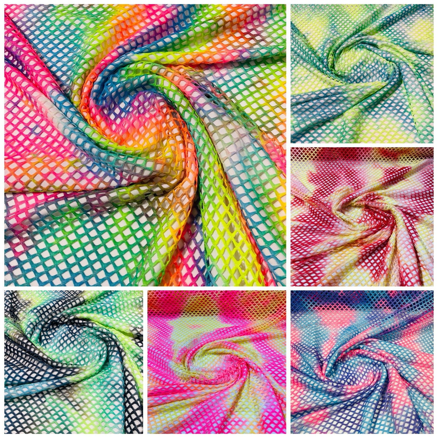 FISHNET DIAMOND STRETCH FABRIC (by the yard) - New Creations Fabric & Foam Inc