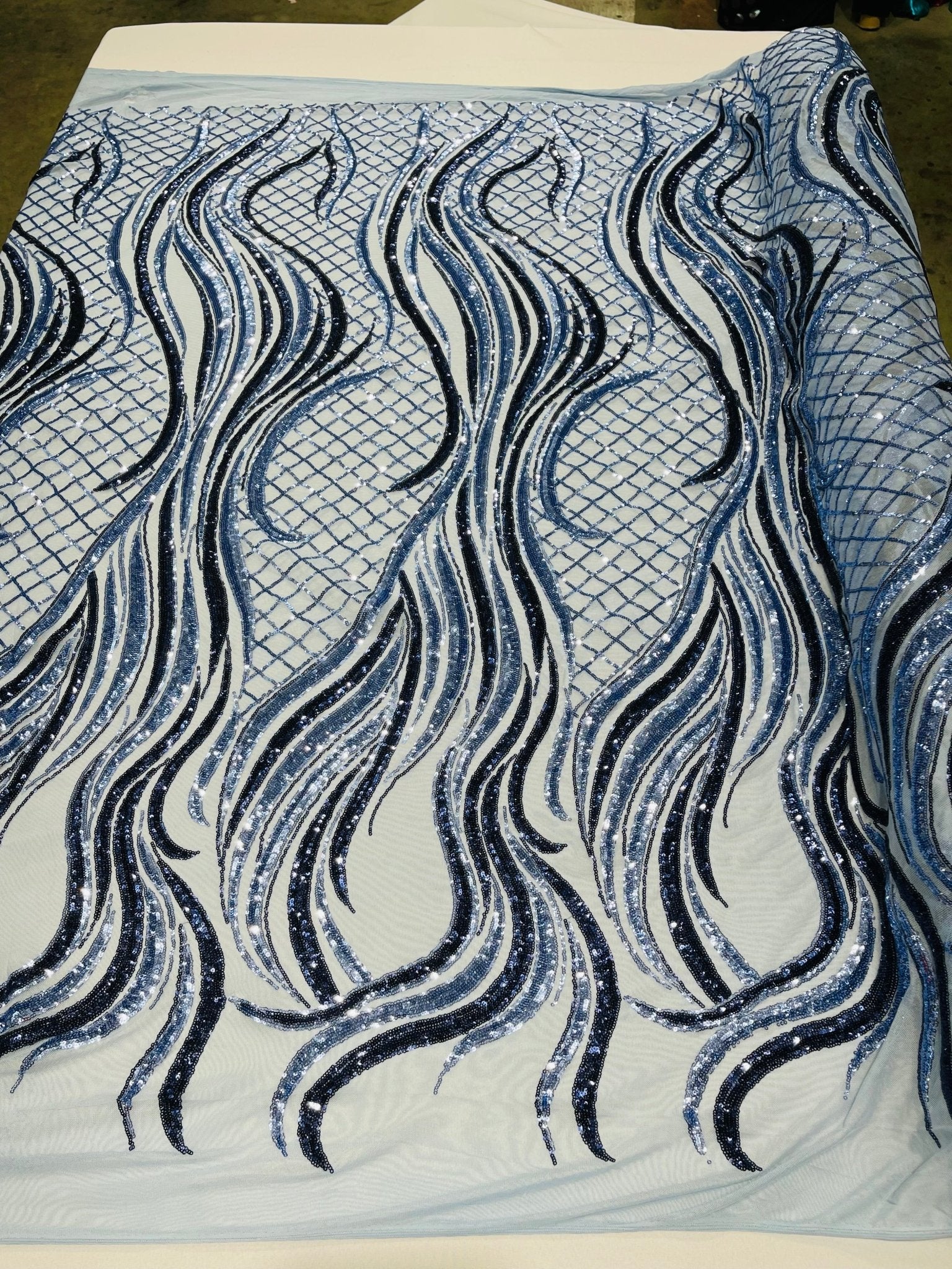 Flame Sequin Fabric 54” Wide| New Creations Fabric & Foam Inc. - New Creations Fabric & Foam Inc