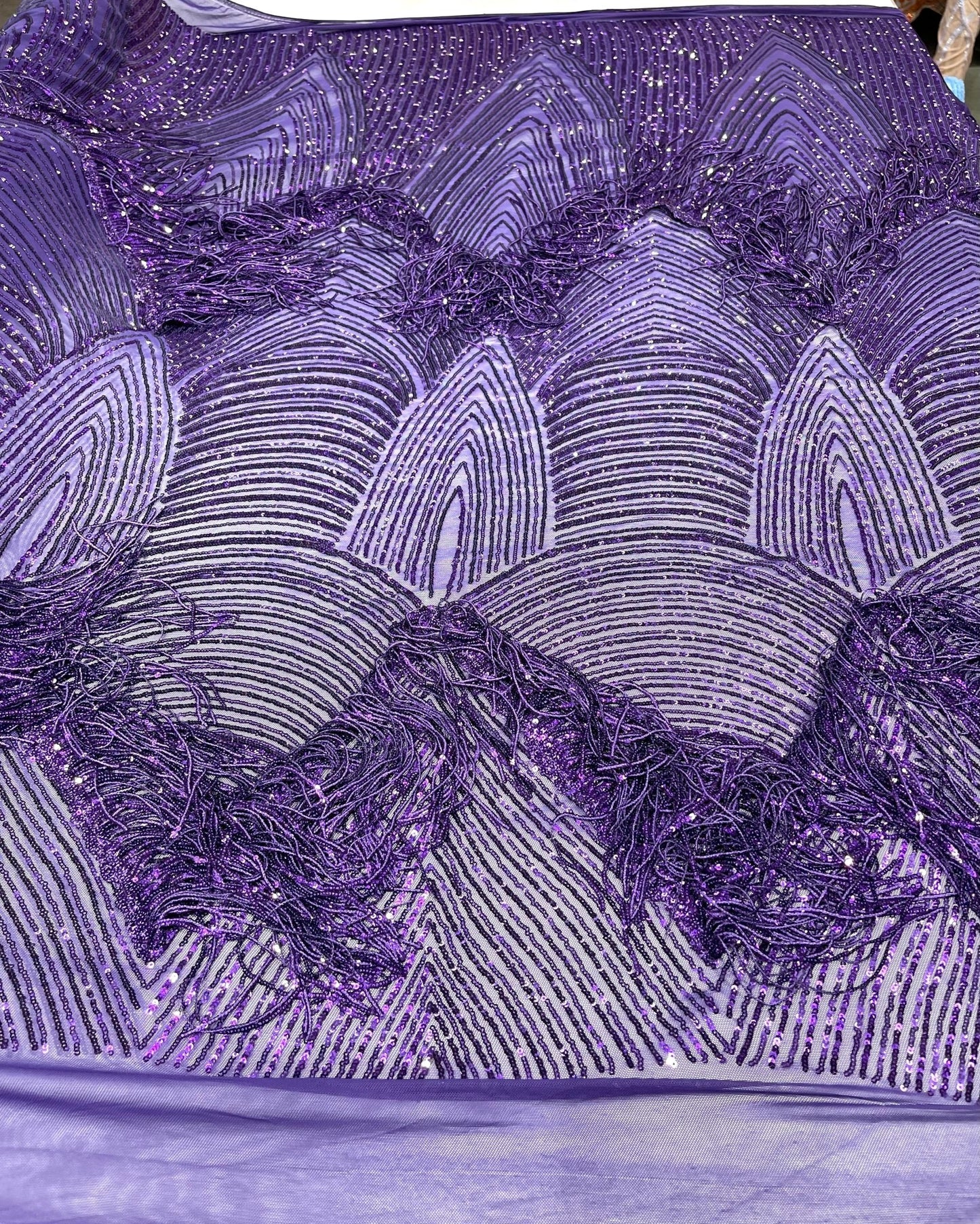 Fringe sequin Fabric 54” Wide| New Creations Fabric & Foam Inc. - New Creations Fabric & Foam Inc