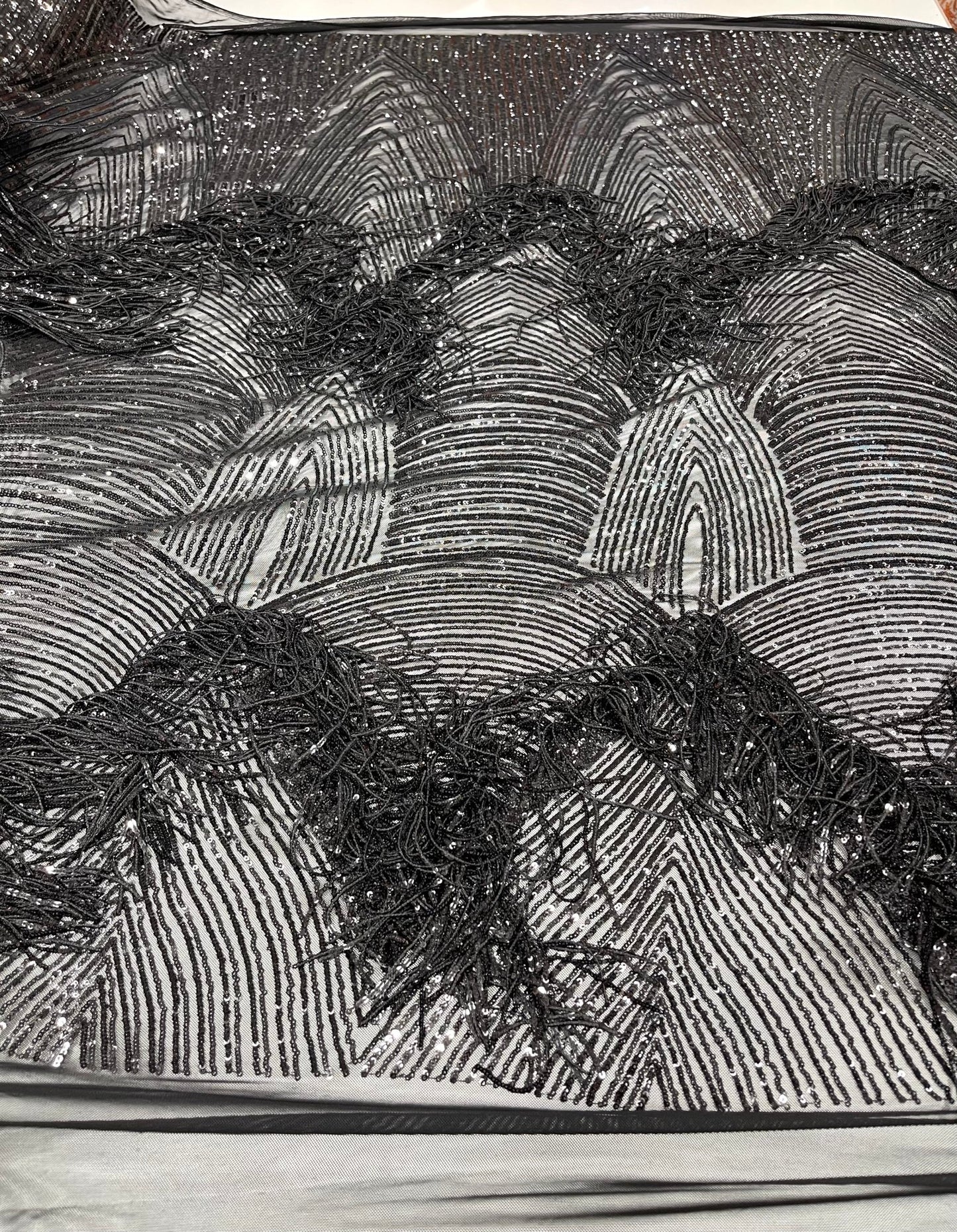 Fringe sequin Fabric 54” Wide| New Creations Fabric & Foam Inc. - New Creations Fabric & Foam Inc