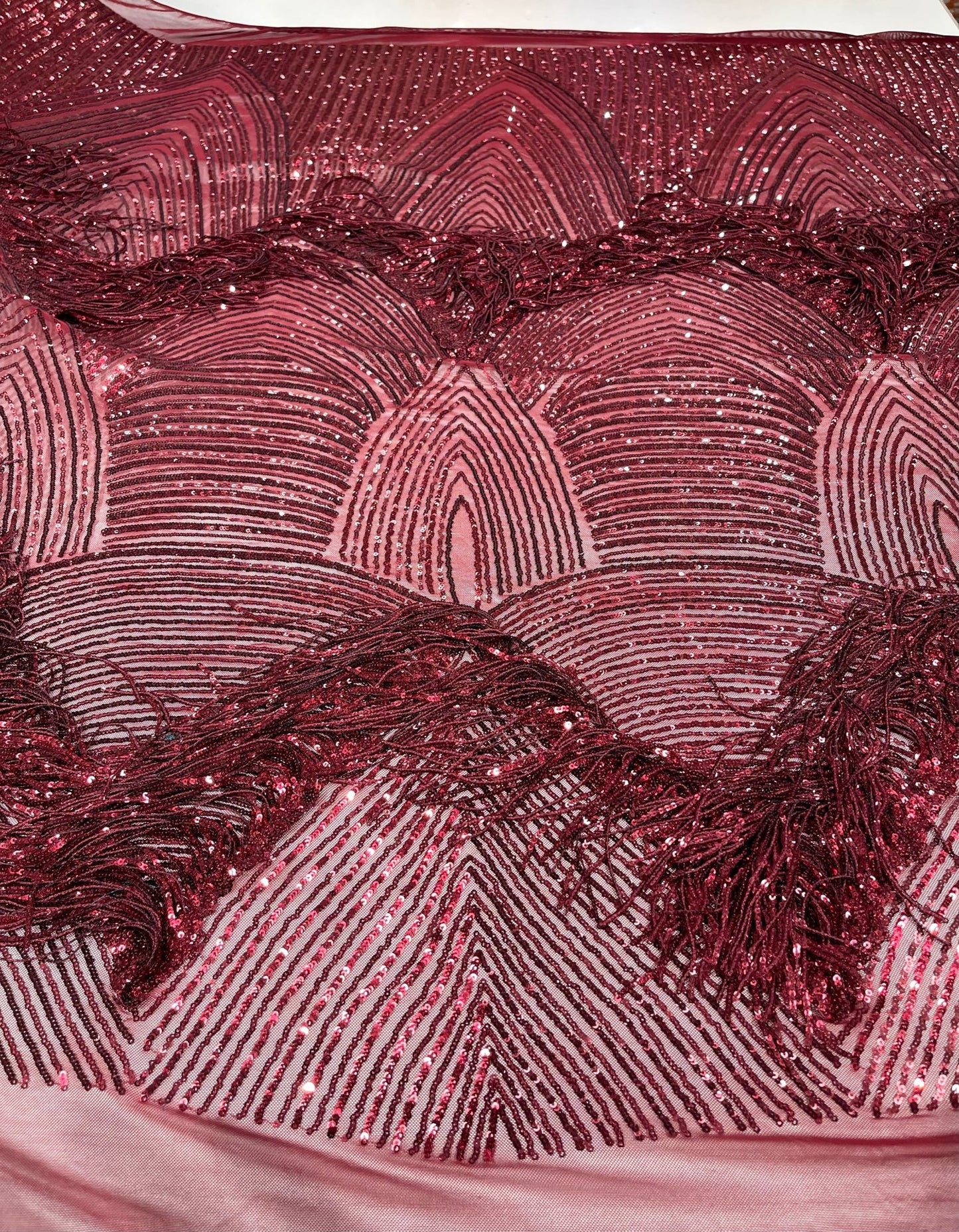 Fringe sequin Fabric 54” Wide| New Creations Fabric & Foam Inc. - New Creations Fabric & Foam Inc