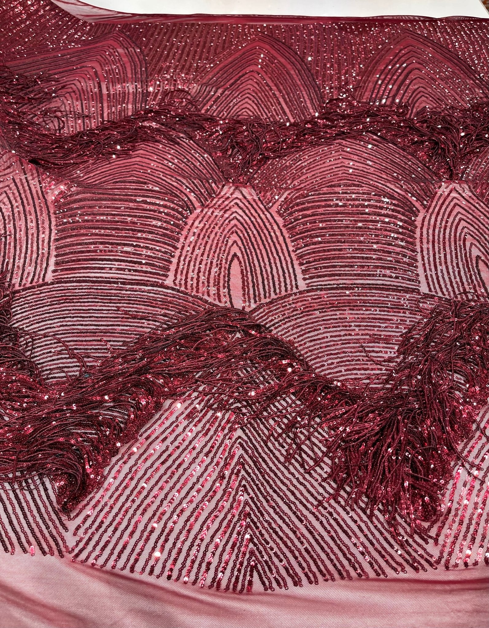 Fringe sequin Fabric 54” Wide| New Creations Fabric & Foam Inc. - New Creations Fabric & Foam Inc