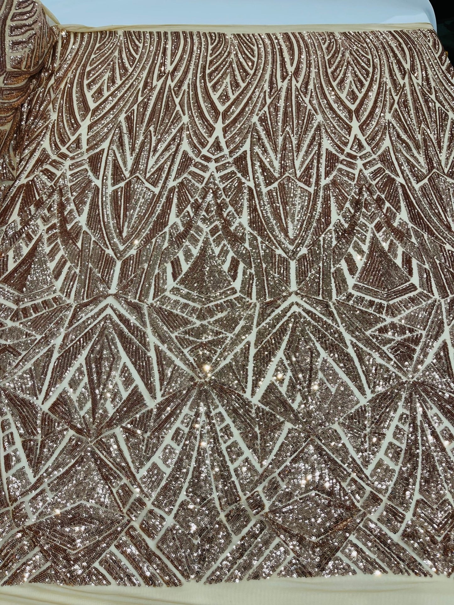 Geometric Sequin Fabric 54” Wide| New Creations Fabric & Foam Inc. - New Creations Fabric & Foam Inc