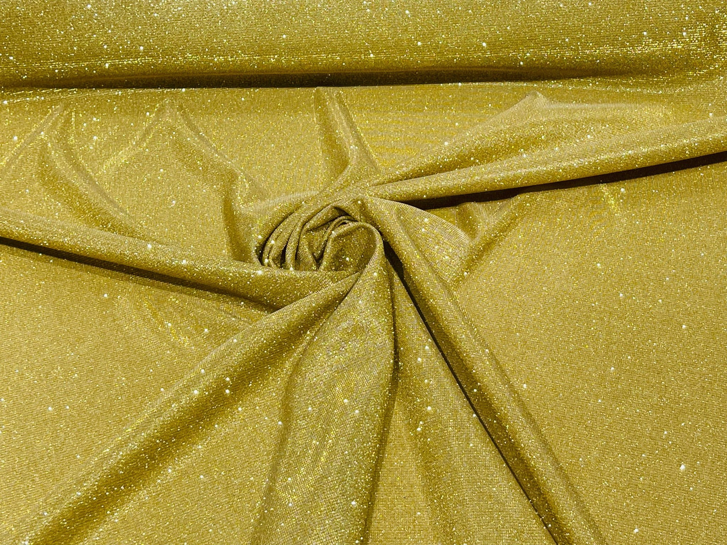 Gold 58/60" Wide Full Glitter Covered Shimmer Fabric By The Yard - New Creations Fabric & Foam Inc