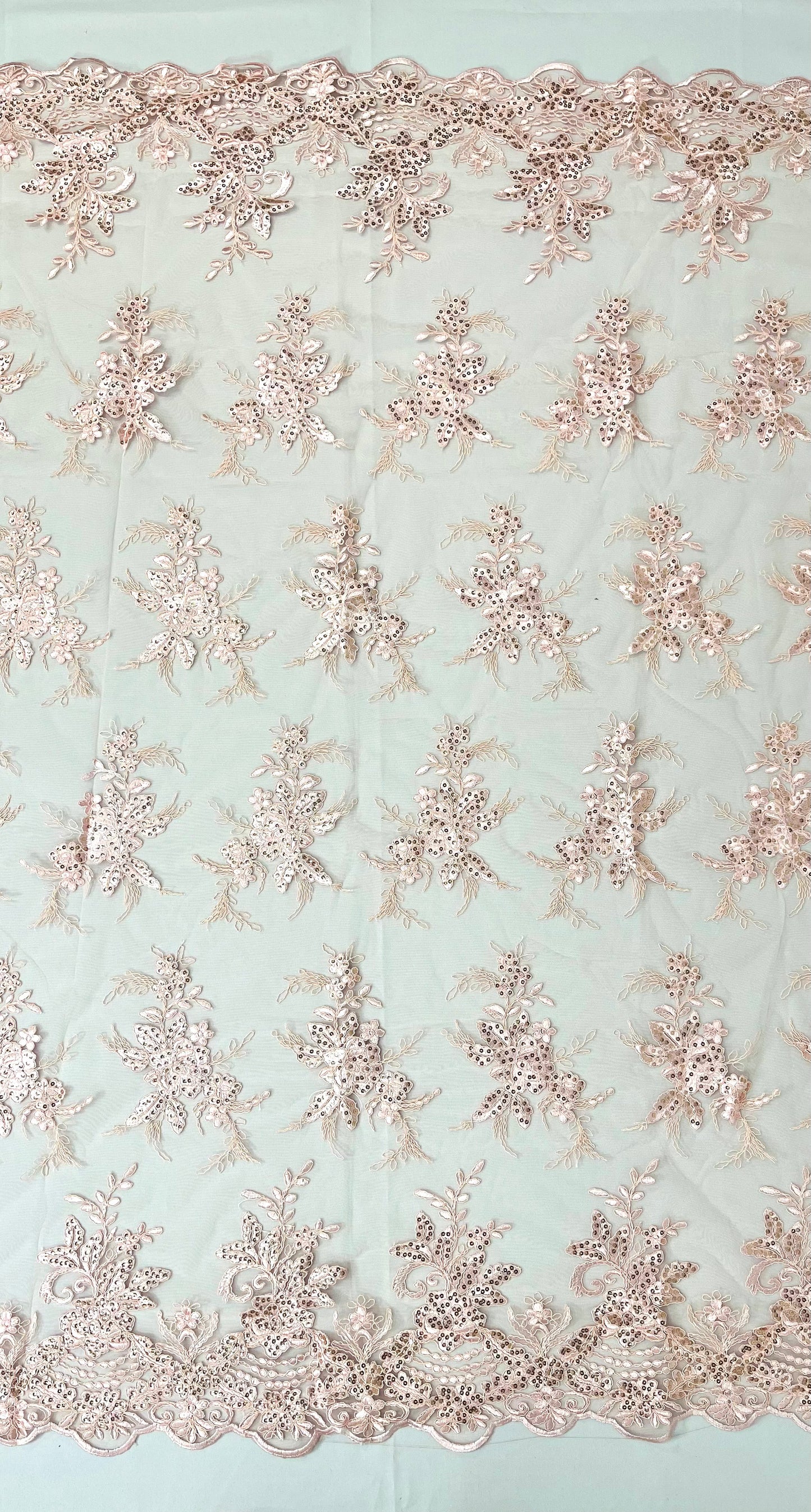 Valentina Embroider Floral Lace 54" Wide| New Creations Fabric & Foam Inc.