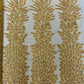 New Vegas heavy beaded feather design embroidery on a mesh fabric-Sold by the panel