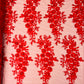 Rosa 3d Floral Design With Rhinestones 54" Wide| New Creations Fabric & Foam Inc.