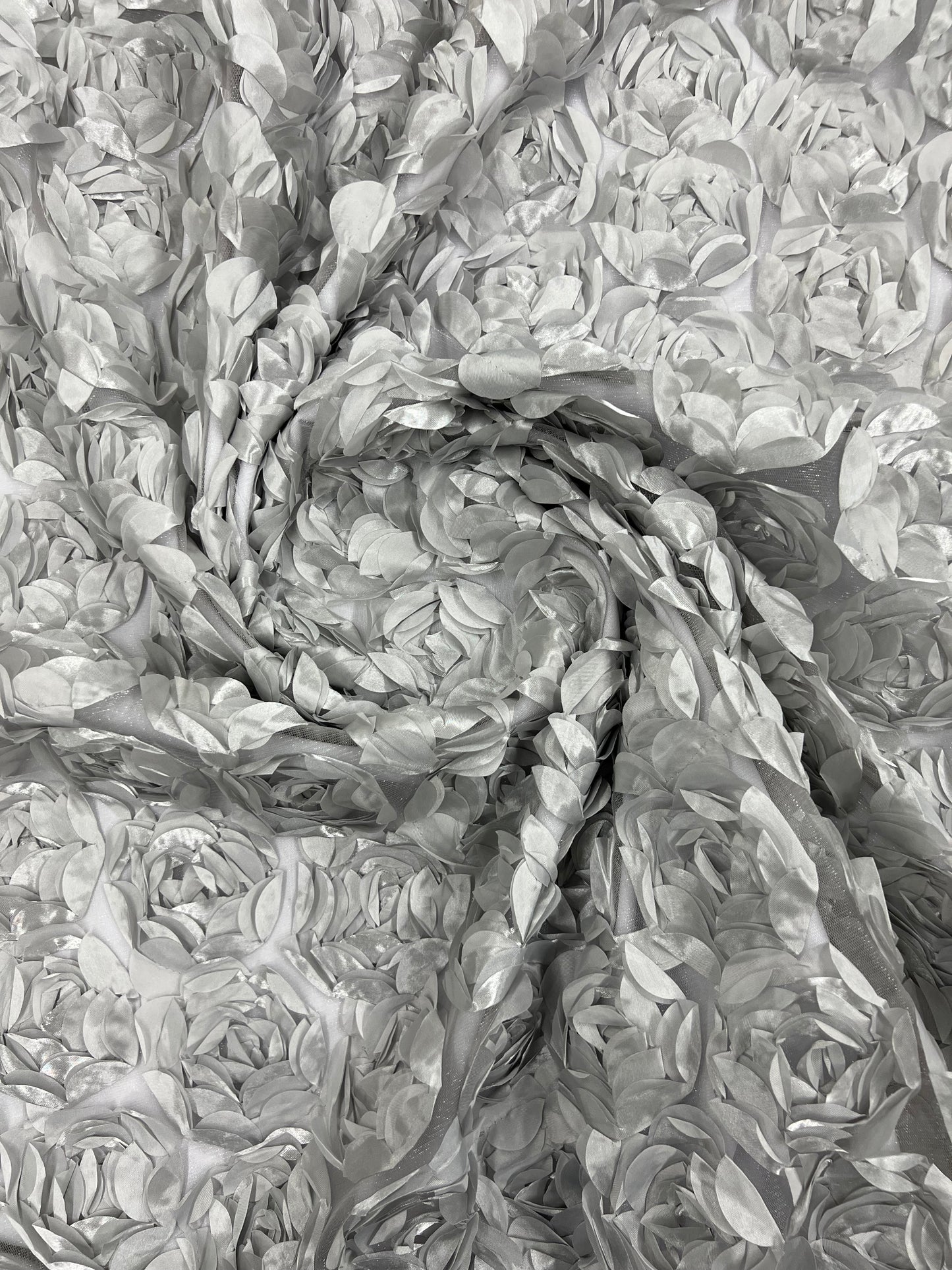 3D Roses On A Mesh 54" Wide| New Creations Fabric & Foam Inc.