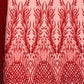 Wing Feather Damask Beaded Lace 54" Wide | New Creations Fabric & Foam Inc.