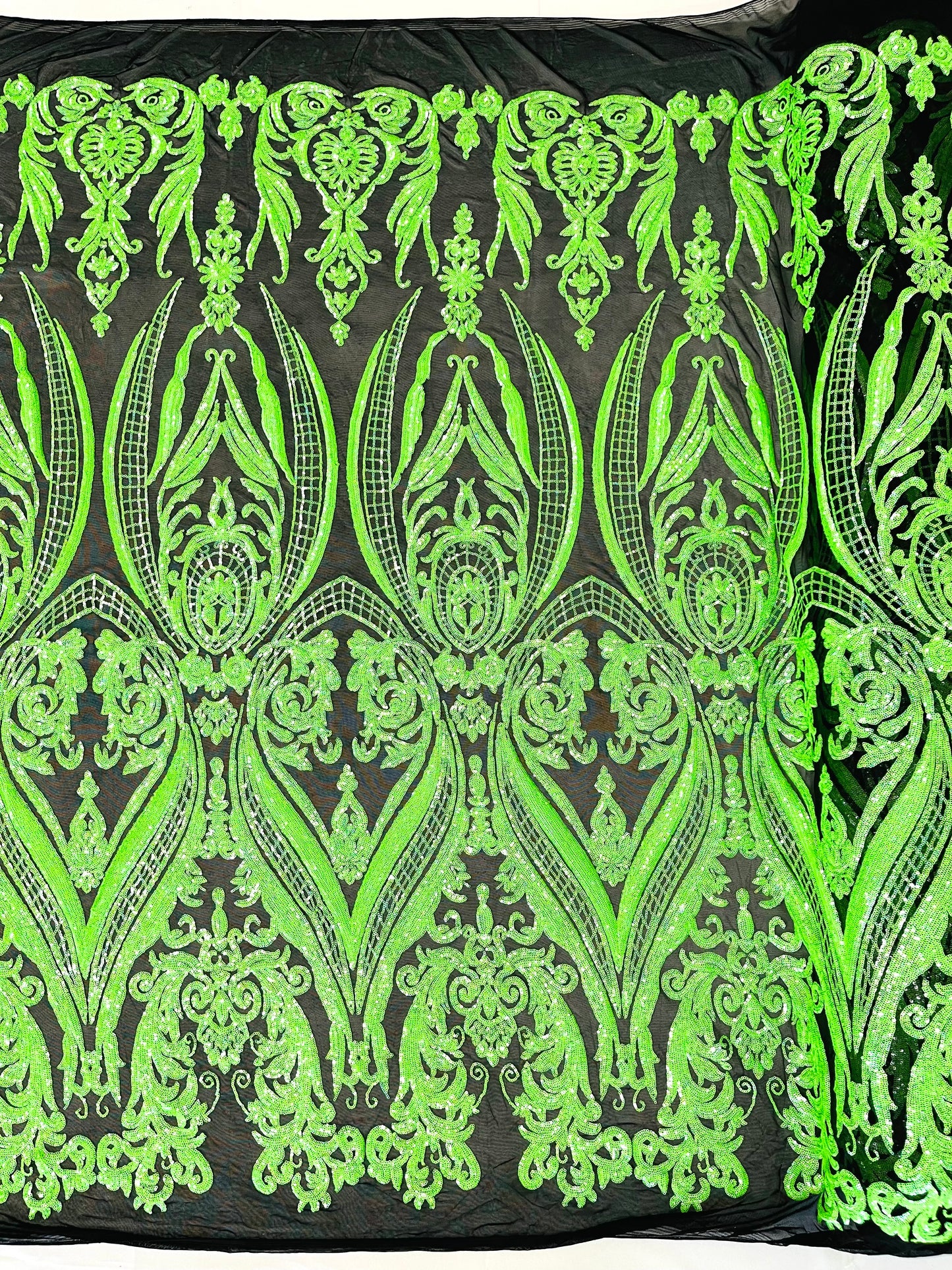 Big Sequin Damask Fabric 54” Wide| New Creations Fabric & Foam Inc.