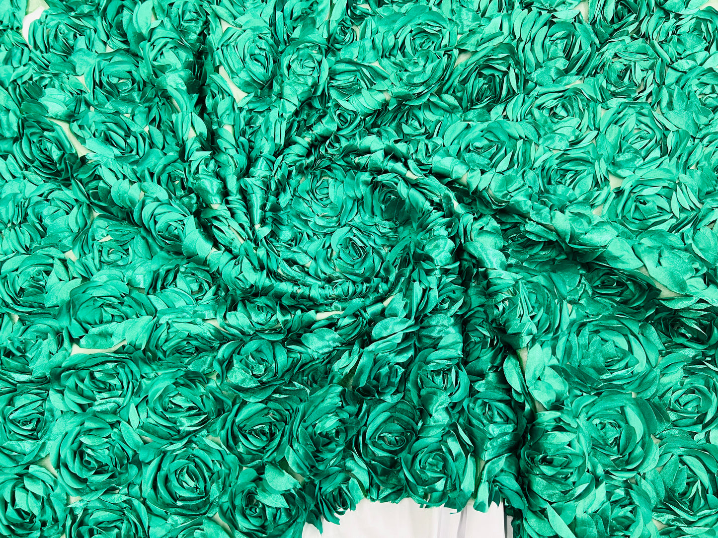 3D Roses On A Mesh 54" Wide| New Creations Fabric & Foam Inc.