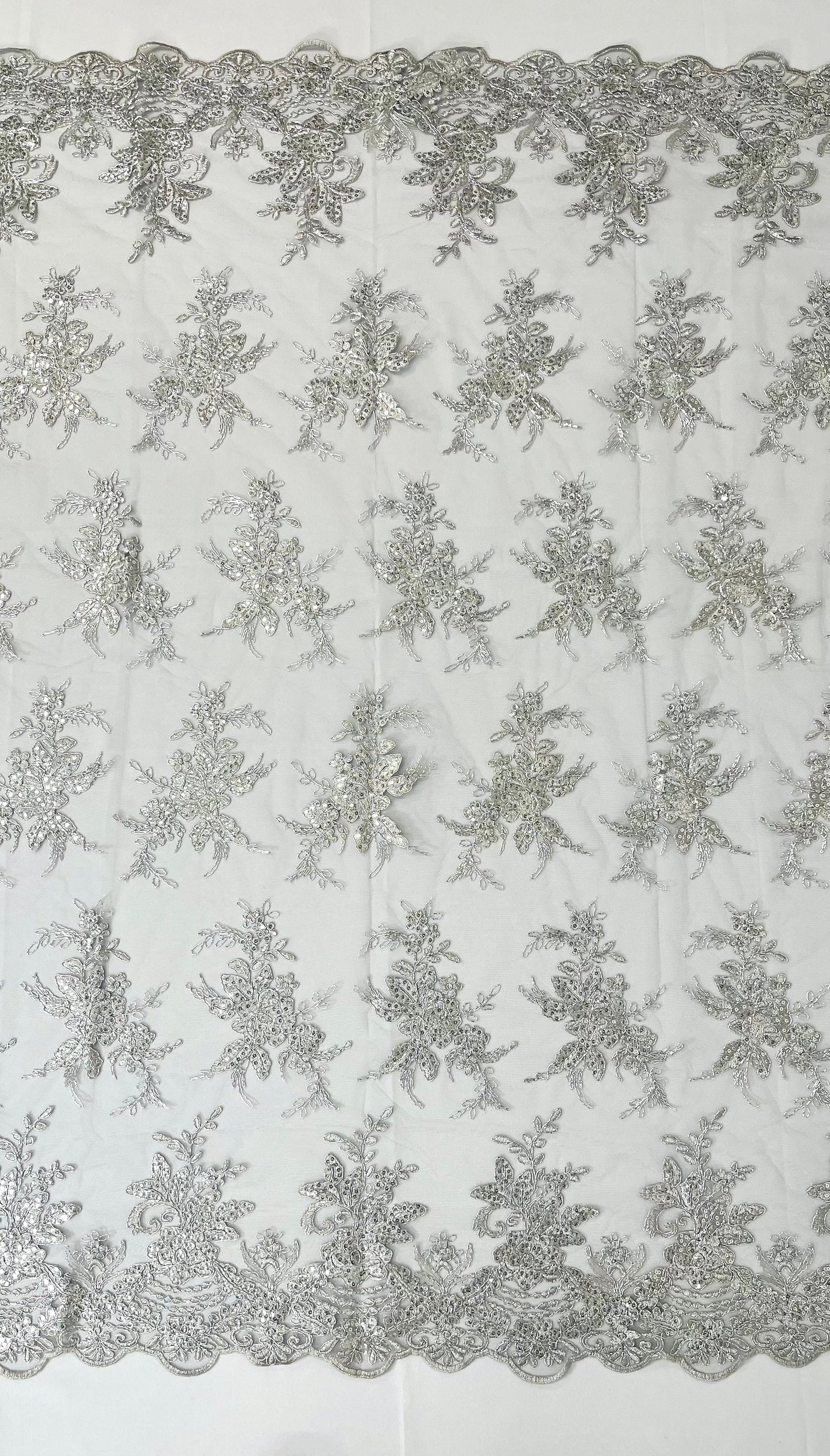 Valentina Embroider Floral Lace 54" Wide| New Creations Fabric & Foam Inc.