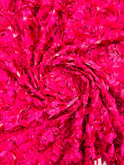 3D Roses On A Mesh 54" Wide| New Creations Fabric & Foam Inc.