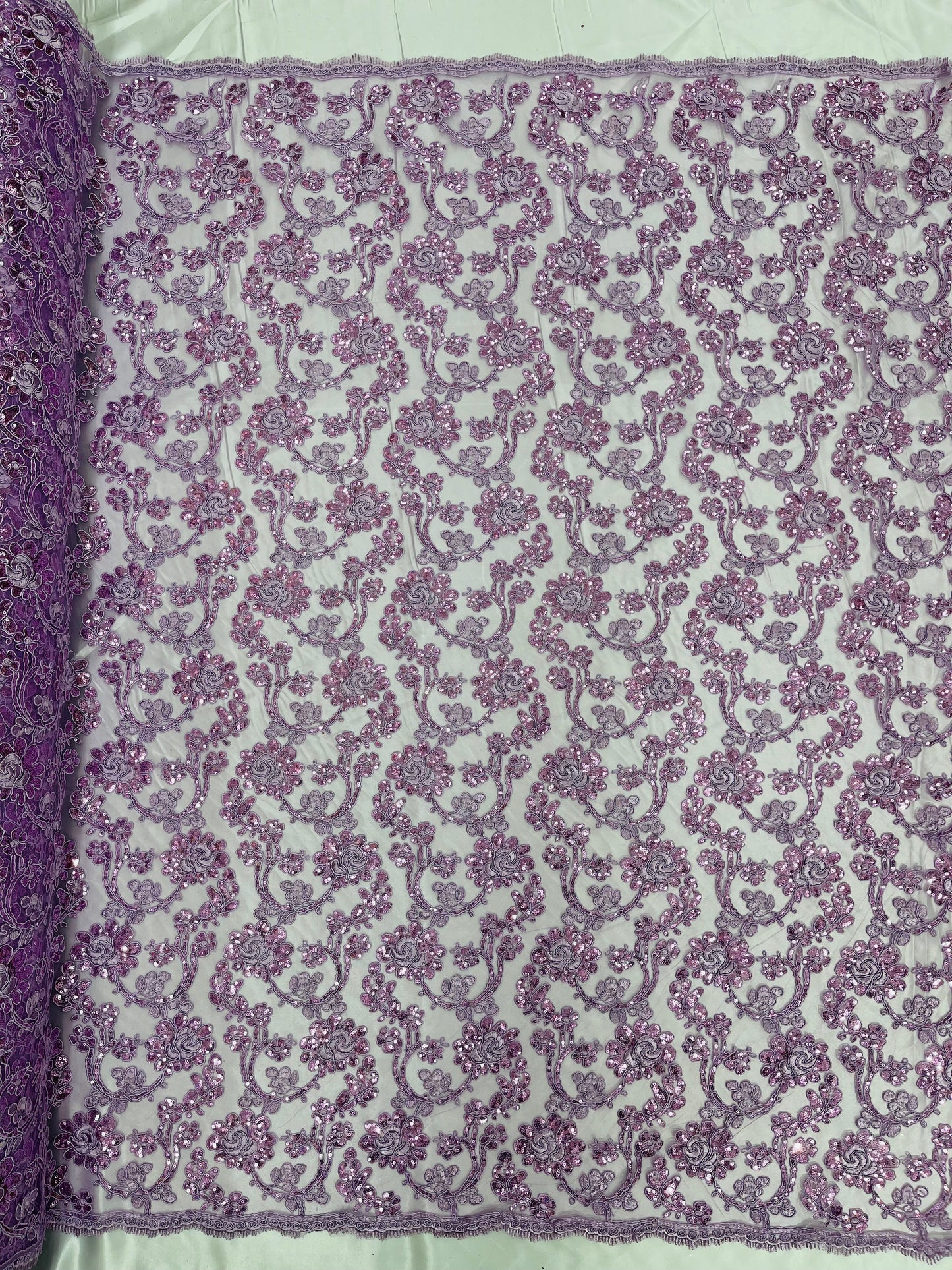 Pamela Floral Lace 54" Wide| New Creations Fabric & Foam Inc.