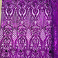 Sea Shell Sequin Damask Fabric 54” Wide| New Creations Fabric & Foam Inc.