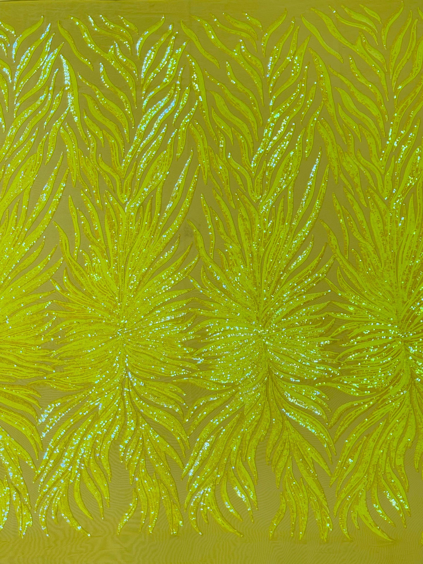 Phoenix Sequin Feather Fabric 54” Wide| New Creations Fabric & Foam Inc.