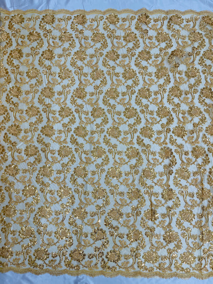 Pamela Floral Lace 54" Wide| New Creations Fabric & Foam Inc.