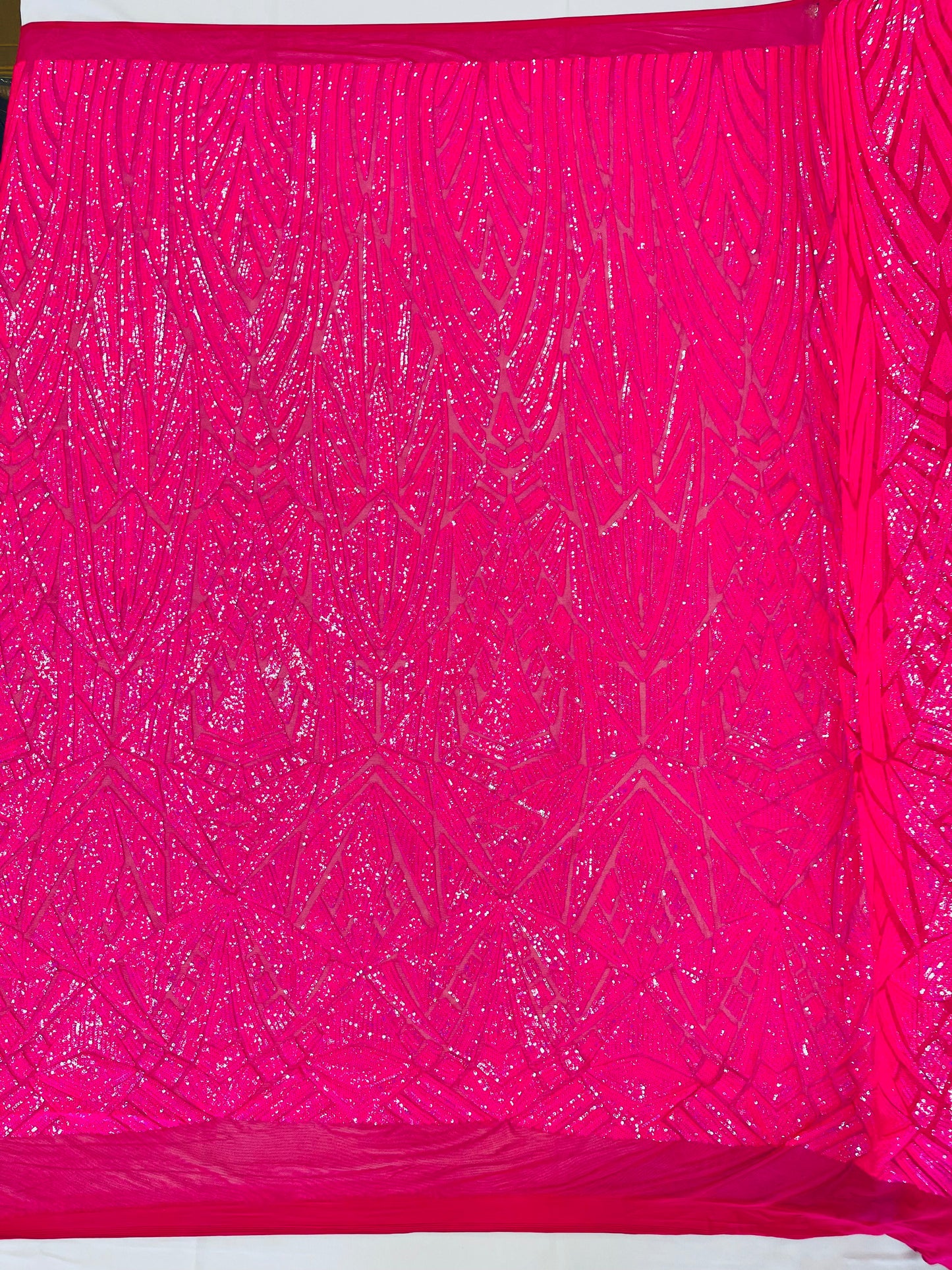 Geometric Sequin Fabric 54” Wide| New Creations Fabric & Foam Inc.