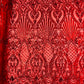 Sea Shell Sequin Damask Fabric 54” Wide| New Creations Fabric & Foam Inc.
