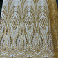 Heavy Beaded Damask Lace 54" Wide| New Creations Fabric & Foam Inc.