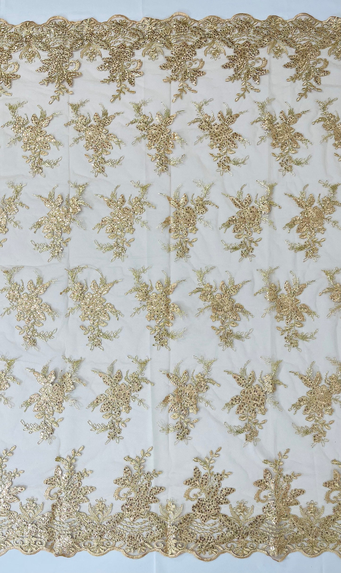 Valentina Embroider Floral Lace 54" Wide| New Creations Fabric & Foam Inc.
