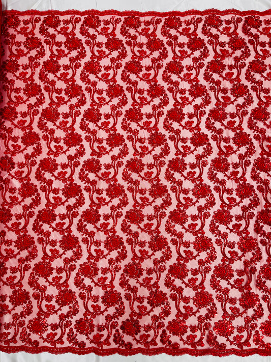 Pamela Floral Lace 54" Wide| New Creations Fabric & Foam Inc.