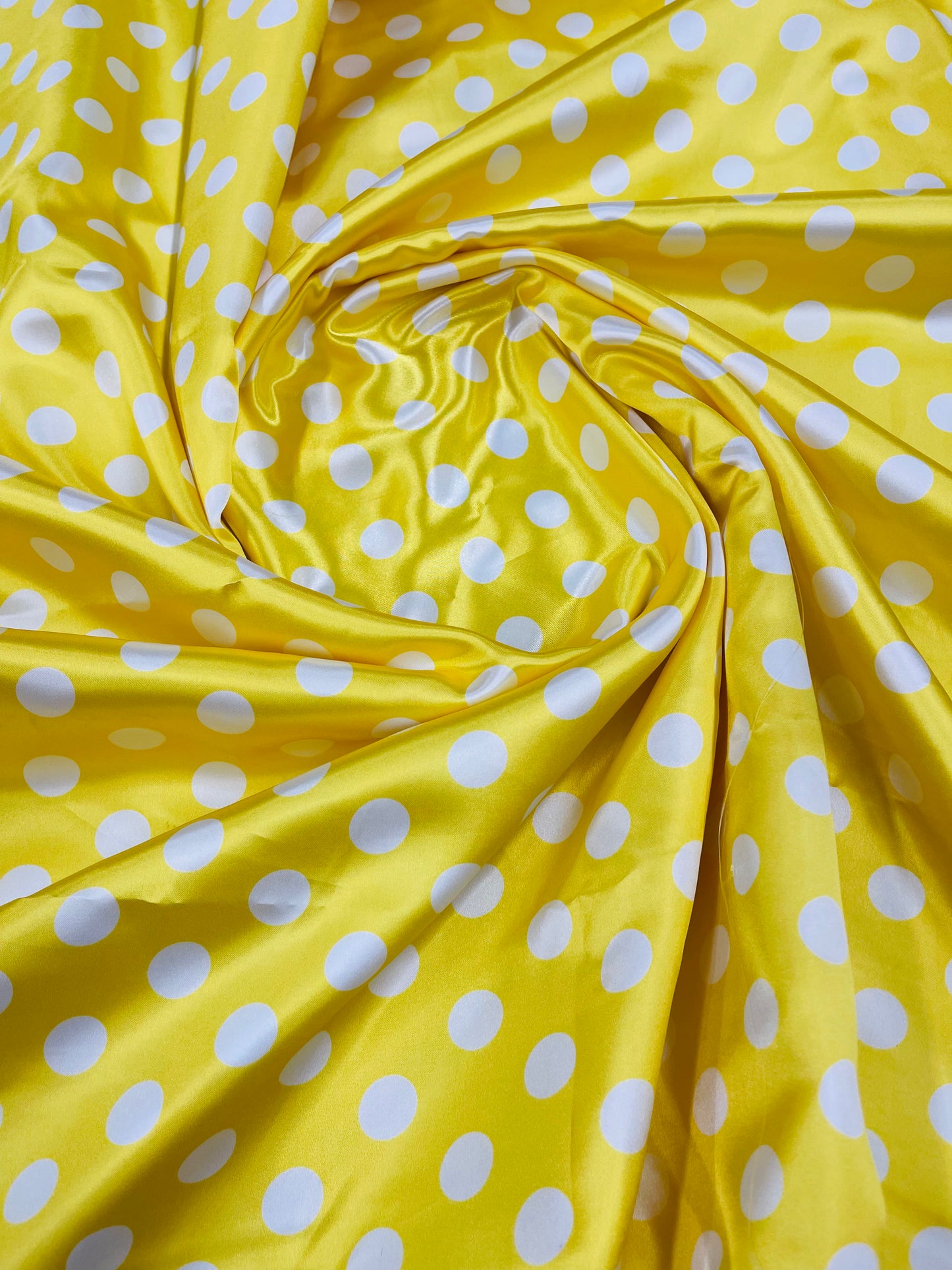 Polka Dot Satin 58" Wide| New Creations Fabric & Foam Inc.