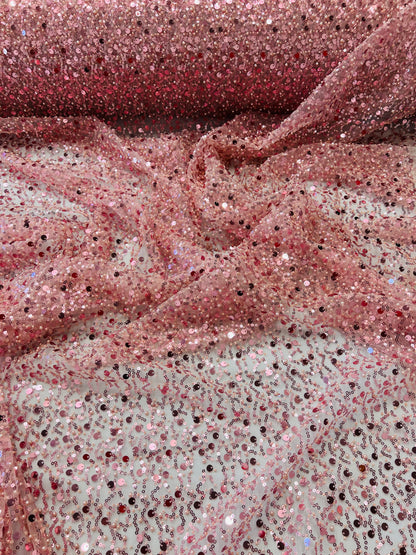 All Over Beaded Lace 54" Wide| New Creations Fabric & Foam Inc.