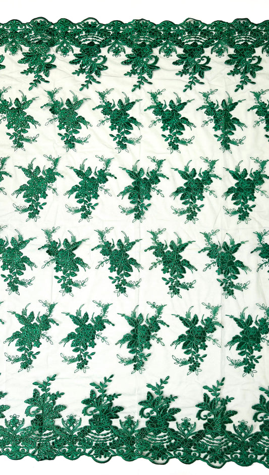 Valentina Embroider Floral Lace 54" Wide| New Creations Fabric & Foam Inc.