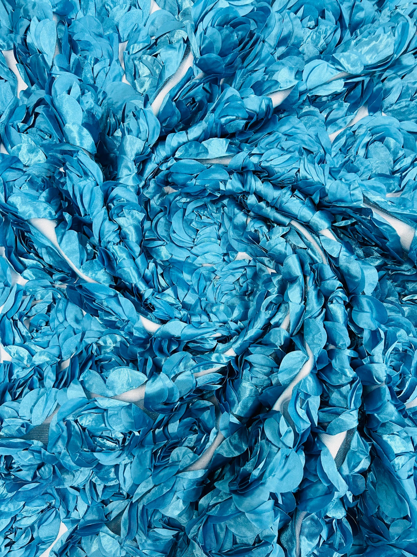 3D Roses On A Mesh 54" Wide| New Creations Fabric & Foam Inc.