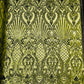 Sea Shell Sequin Damask Fabric 54” Wide| New Creations Fabric & Foam Inc.