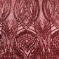 Feather damask shiny sequin design on a 4 way stretch mesh| New Creations Fabric & Foam Inc.