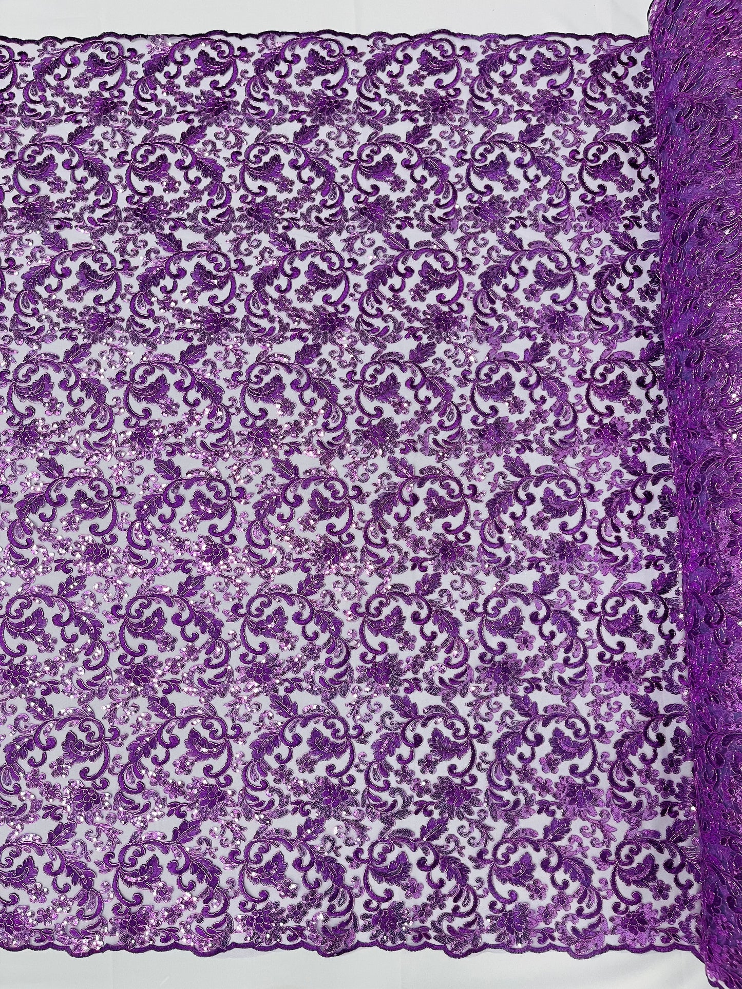Angela Metallic corded lace 54" Wide| New Creations Fabric & Foam Inc.