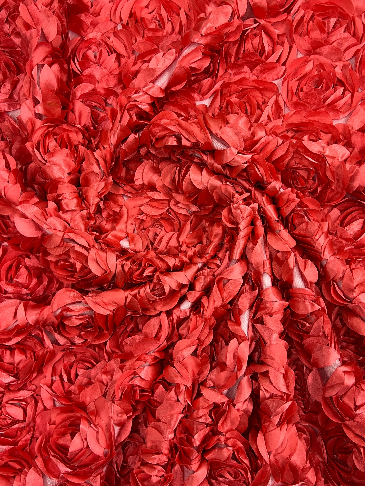3D Roses On A Mesh 54" Wide| New Creations Fabric & Foam Inc.