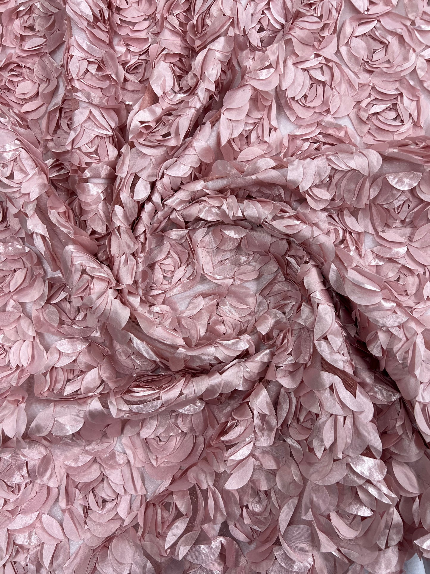 3D Roses On A Mesh 54" Wide| New Creations Fabric & Foam Inc.