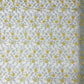 Daisy multi color gold metallic floral design embroider on a red mesh lace-dresses-sold by the yard.