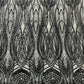 Feather damask shiny sequin design on a 4 way stretch mesh| New Creations Fabric & Foam Inc.