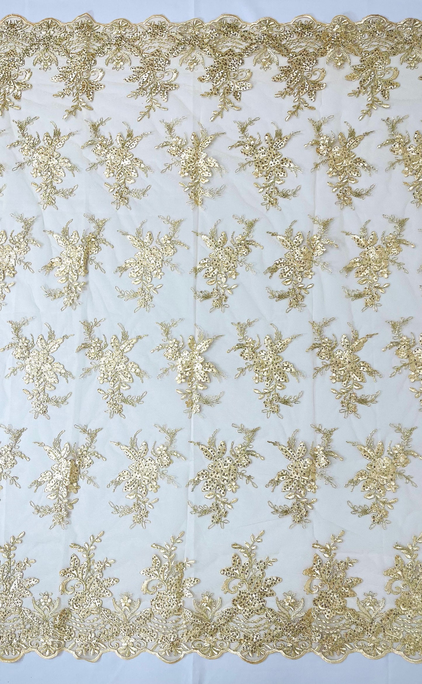 Valentina Embroider Floral Lace 54" Wide| New Creations Fabric & Foam Inc.