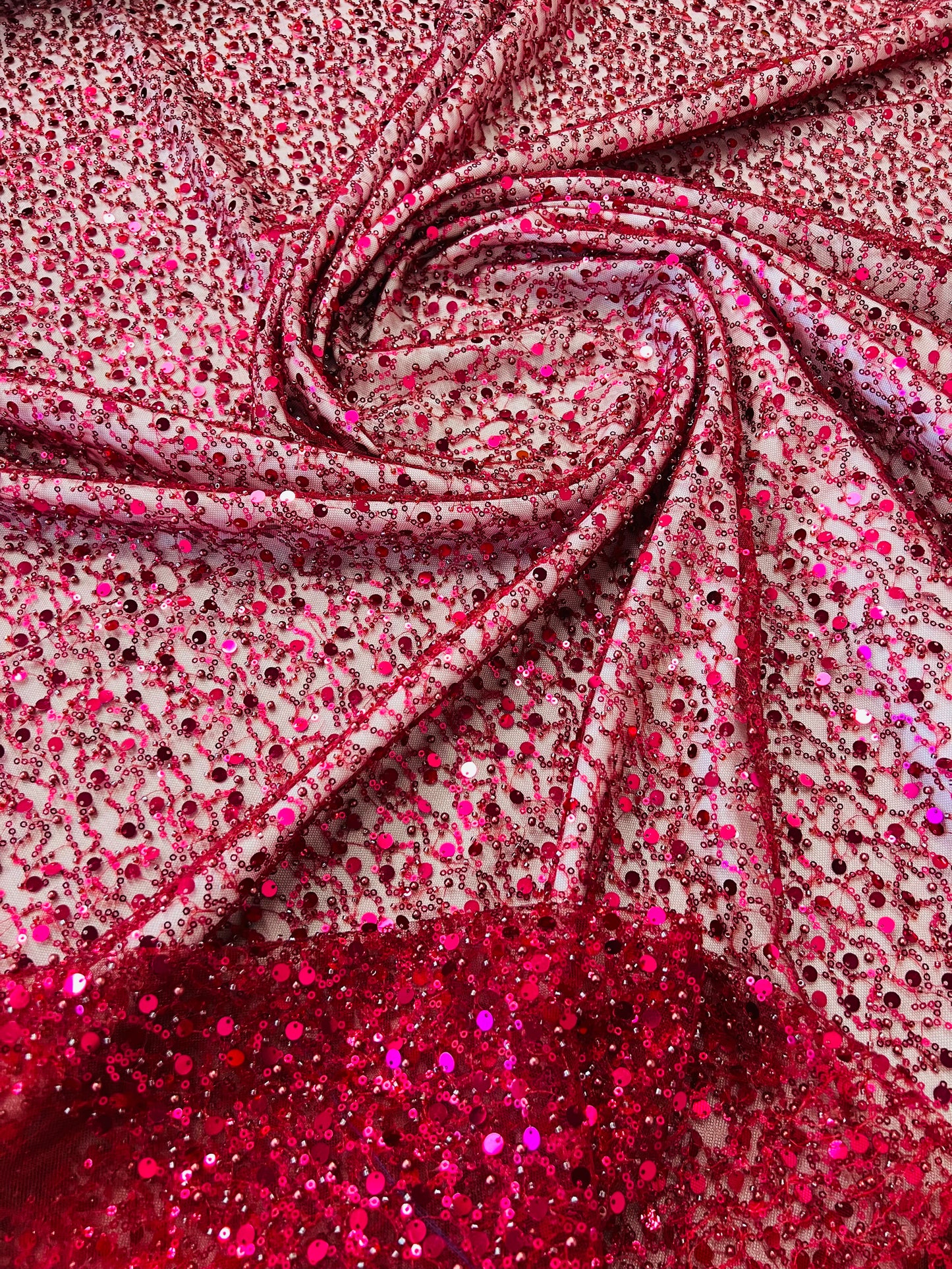 All Over Beaded Lace 54" Wide| New Creations Fabric & Foam Inc.