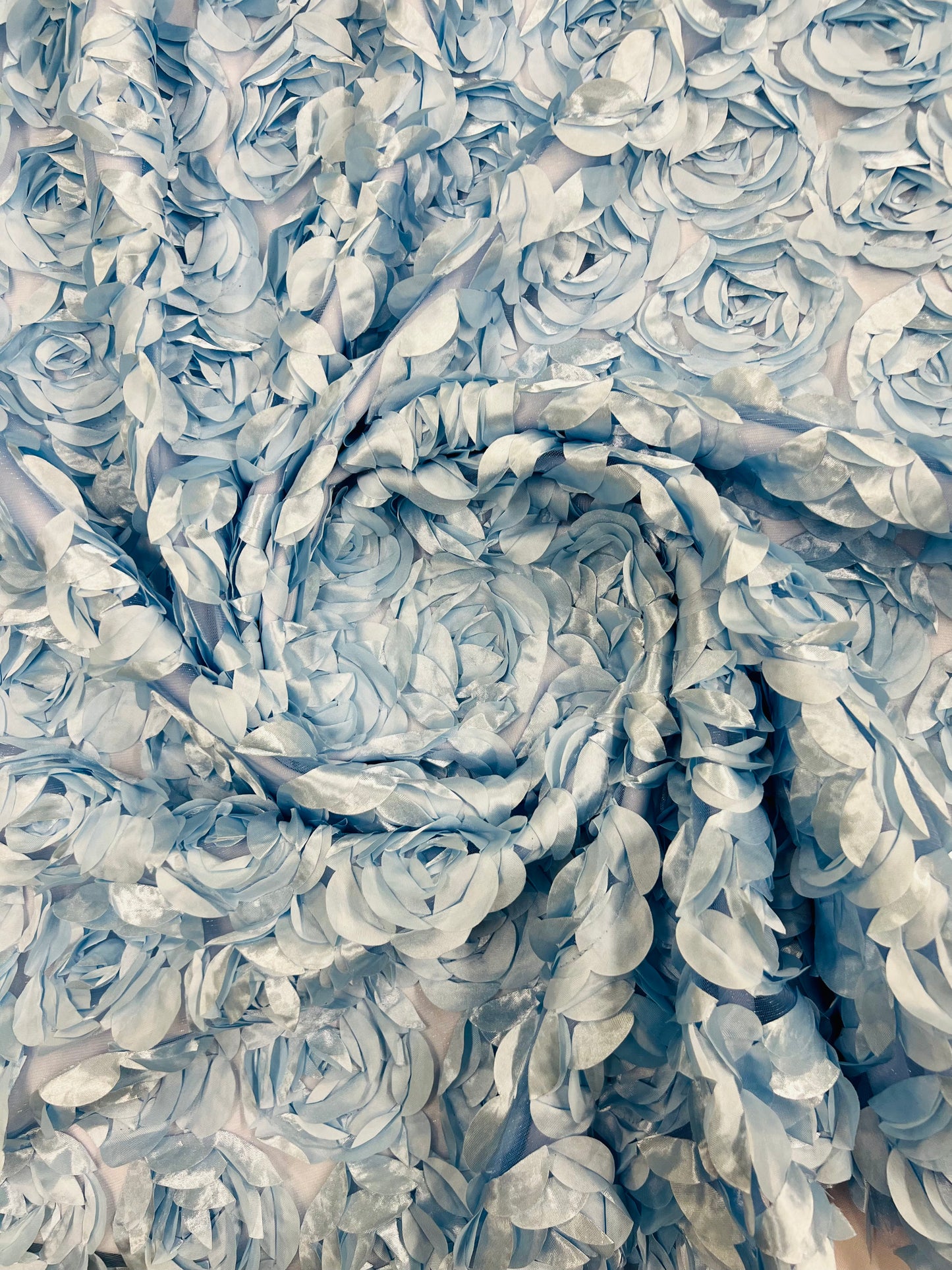 3D Roses On A Mesh 54" Wide| New Creations Fabric & Foam Inc.